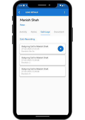 Odoo CRM - Leads, Calls  Logs
