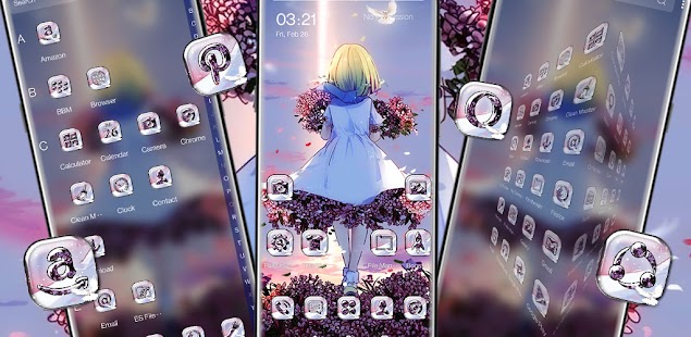 Anime Flower Girl Theme Screenshot