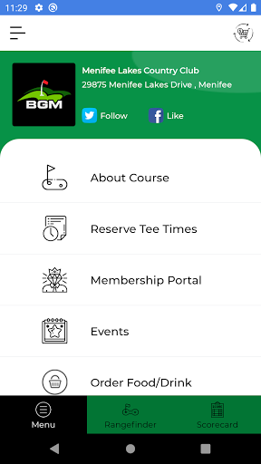 Android application Bellows Golf screenshort