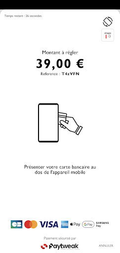 Paytweak app - SoftPOS Screen 2