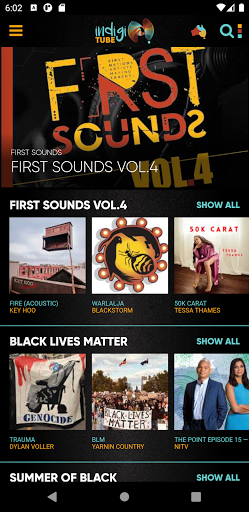 Android application indigiTUBE screenshort