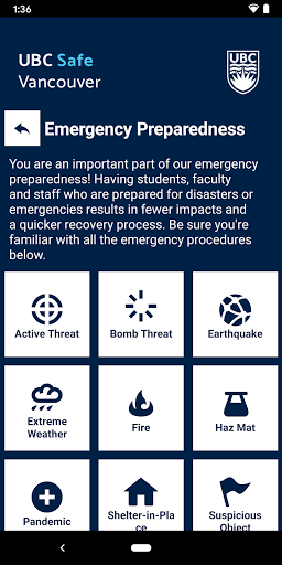 UBC Safe Vancouver Screenshot