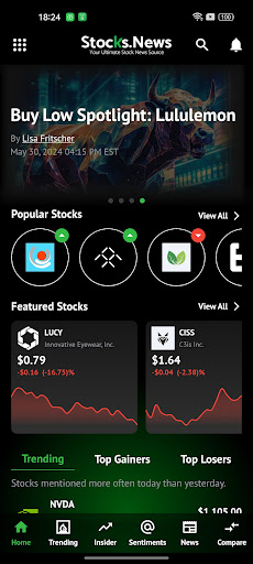 Android application Stocks News screenshort