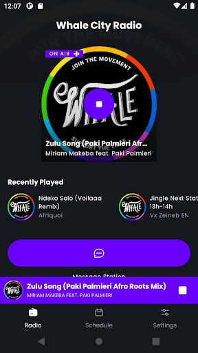 Android application Whale City Radio screenshort