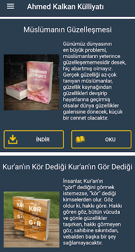 Android application Ahmed Kalkan Külliyatı screenshort