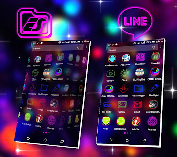 Neon Colorful Launcher Theme 3.0 APK screenshots 3