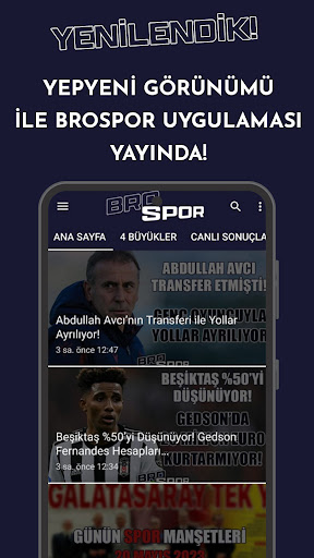Android application Brospor - Spor Haber Portalı screenshort