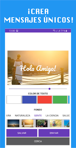 Vista previa de la aplicación