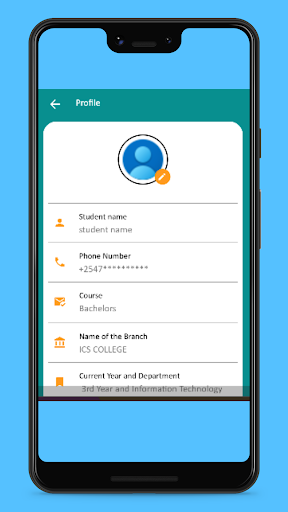 Android application Ics Student Portal screenshort