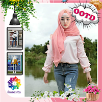 OOTD Hijab jeans Photo Editor