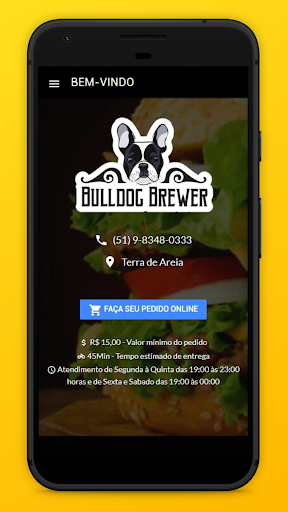 Android application Bulldog Burguer screenshort