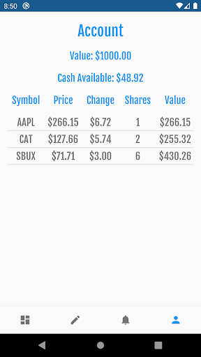 simTrade Screenshot