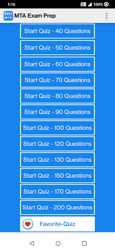Android application MTA Exam Prep screenshort