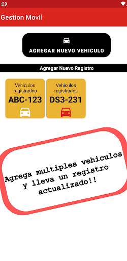 Android application Gestion Movil screenshort