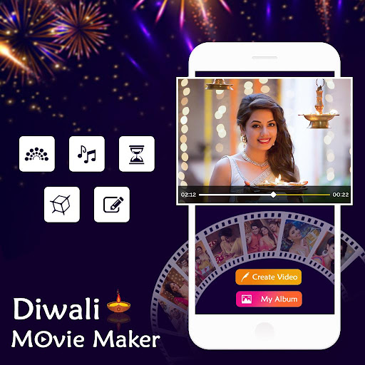 Diwali Photo to Video Maker  Diwali Movie Maker