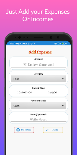 Family Expense Manager Screen 2