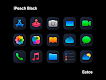 screenshot of iPeach Black - Icon Pack