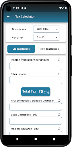 Rapid Income Tax Calculator Screen 2
