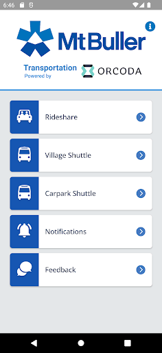 Android application Mt Buller Transportation screenshort