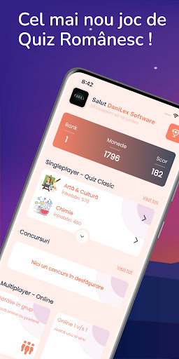 Android application QuiZZ România Cultură Generală screenshort
