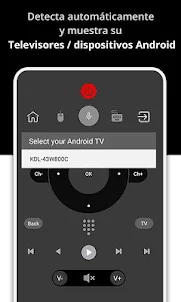 Remoto para televisores / dispositivos Android