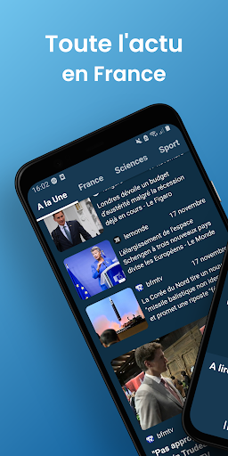 Android application Actu France screenshort