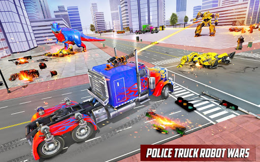 Police Truck Robot Game u2013 Dino Robot Car Games 3d  Screenshots 10