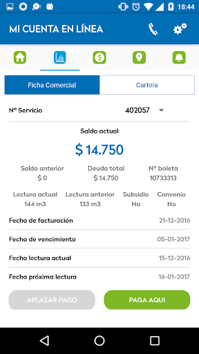 Aguas Araucanía Screen 3