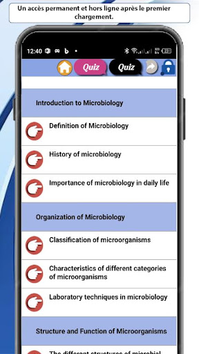 Microbiology course Screen 3