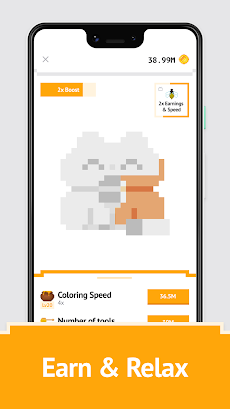Idle Pixel Art Coloring - Tap tap to color clickerのおすすめ画像2