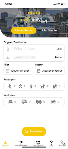 Android application Euromed Voyages screenshort