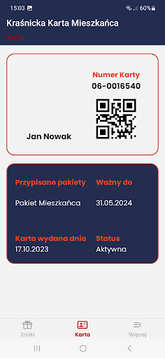 Kraśnicka Karta Mieszkańca Screen 2