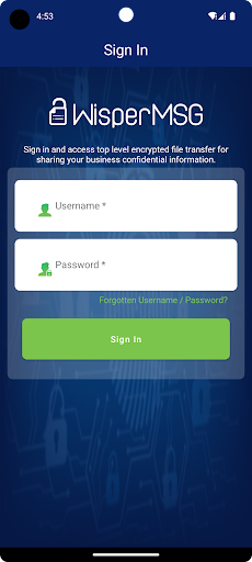 Android application WisperMSG screenshort