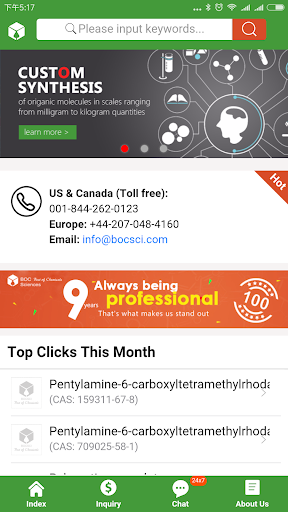 Android application BOC Sciences screenshort
