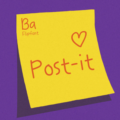 BaPost-it™ Latin Flipfont logo