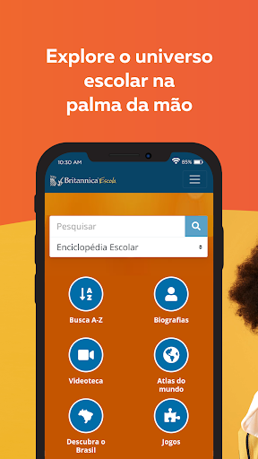 Android application Britannica Escola screenshort
