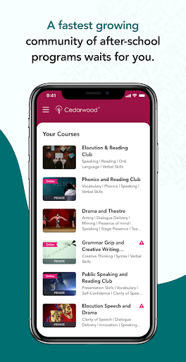 Android application Cedarwood for Teachers screenshort