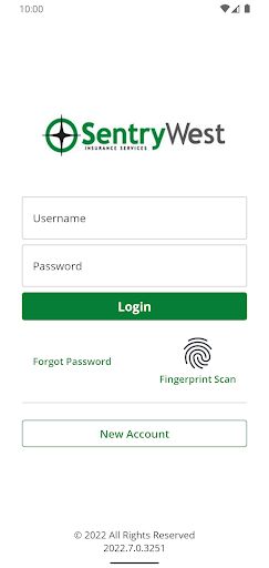 Android application SentryWest Insurance Services screenshort