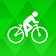 Bike Ride Tracker. Bicycle GPS icon