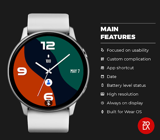 Green Black Red MX Watch Face screenshot 1