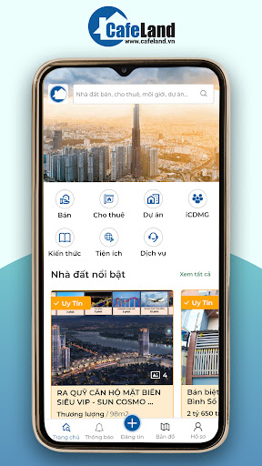 Android application CafeLand Proptech screenshort
