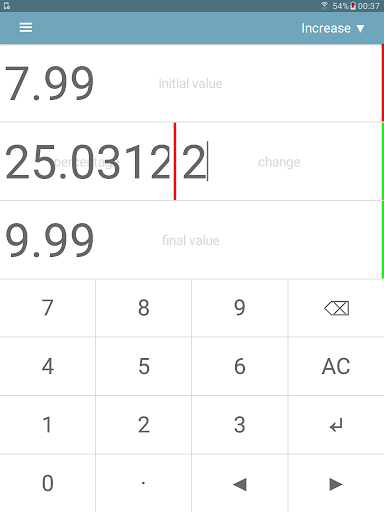 Screenshot of Percentage Calculator