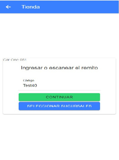 Recepción en Tiendas Screen 2