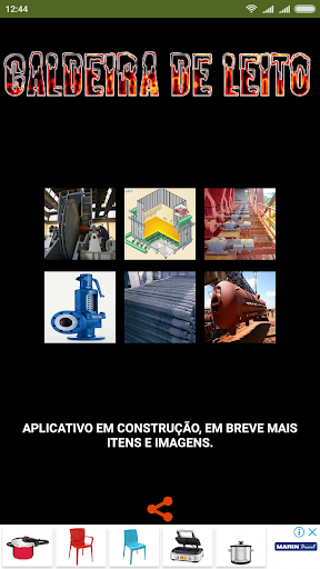Android application Caldeira de Leito Fluidizado screenshort