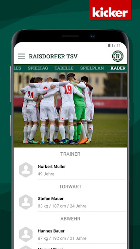 Android application Raisdorfer TSV screenshort