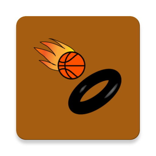 Dunk ball on the hoop logo