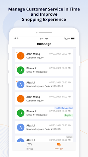 Screenshot of Newegg Seller