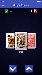 Higher Lower Card Game - Screenshot Image