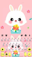 screenshot of Pink Cute Bunny 2 Keyboard The