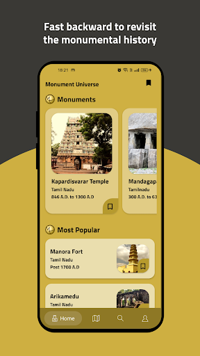 Android application Monument Universe (MonU) screenshort